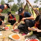 Vietnamese school children plant the seeds of a bear bile farm free future